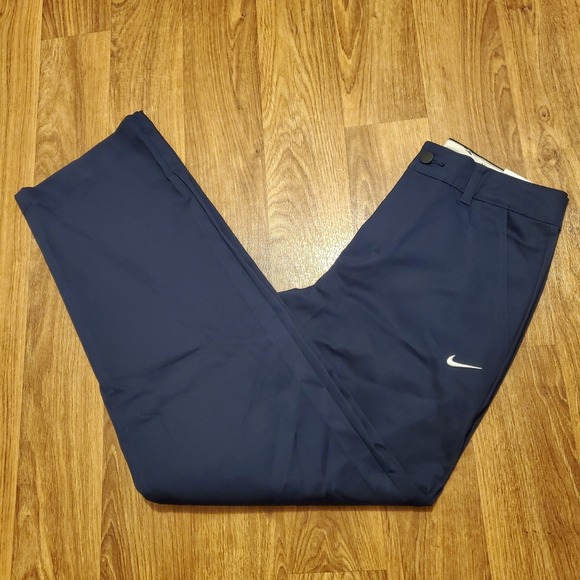Nike Pants Men 28 Blue Loose Fit Straight Leg Stacked Length Chino New